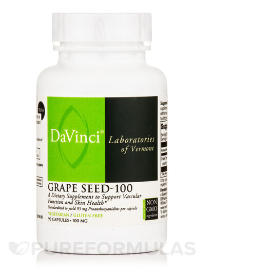 Основне фото товару Grape Seed-100 Основне фото товару Grape Seed-100, Екстракт виноградних кісточок, 90 капсул