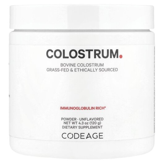 Основное фото товара CodeAge, Колострум, Colostrum Powder Unflavored, 120 г