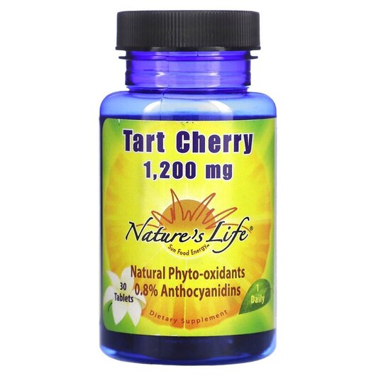 Основное фото товара Tart Cherry 1200 mg Основное фото товара Natures Life, Экстракт вишни, Tart Cherry 1200 mg, 30 таблеток