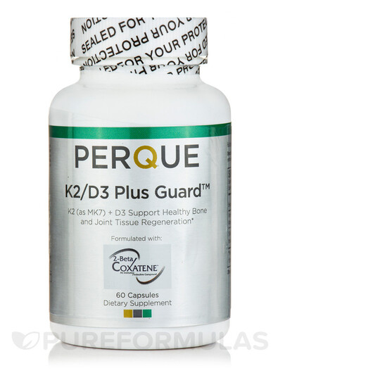 Основное фото товара Perque, Витамины D3 + K2, K2/D3 Plus Guard, 60 капсул
