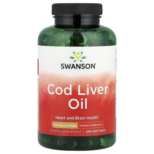 Основне фото товару Swanson, Cod Liver Oil, Олія печінки тріски, 250 капсул