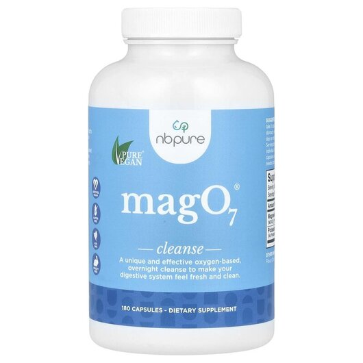 Основне фото товару MagO7 Cleanse Основне фото товару NB Pure, MagO7 Cleanse, Магній, 180 капсул