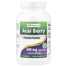 Acai Berry 600 mg Ягоды Асаи Best Naturals 120 капсул Acai Berry 600 mg Ягоды Асаи Best Naturals 120 капсул