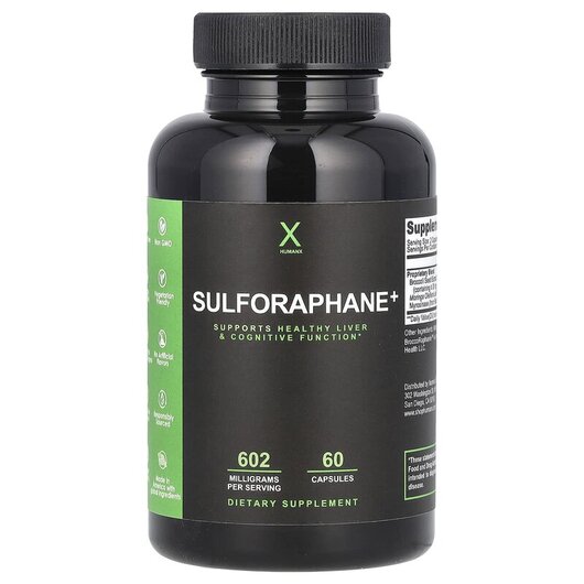 Основное фото товара Sulforaphane+ 602 mg Основное фото товара HumanX, Сульфорафан, Sulforaphane+ 602 mg, 60 капсул