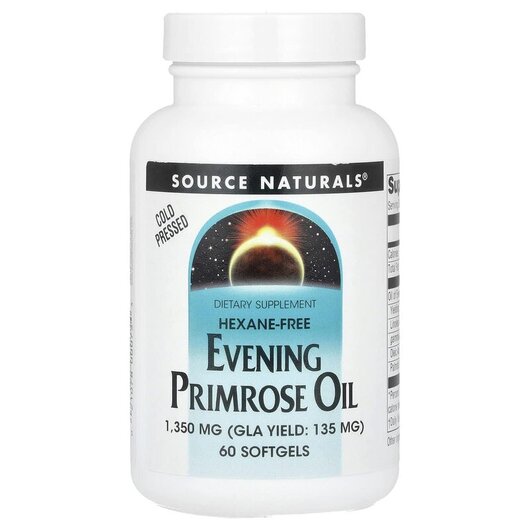 Основное фото товара Масло примулы вечерней, Evening Primrose Oil 1350 mg, 60 капсул