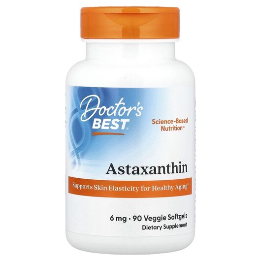 Основне фото товару Astaxanthin with AstaReal 6 mg Основне фото товару Astaxanthin with AstaReal, Астаксантин з AstaReal 6 мг, 90 капсул