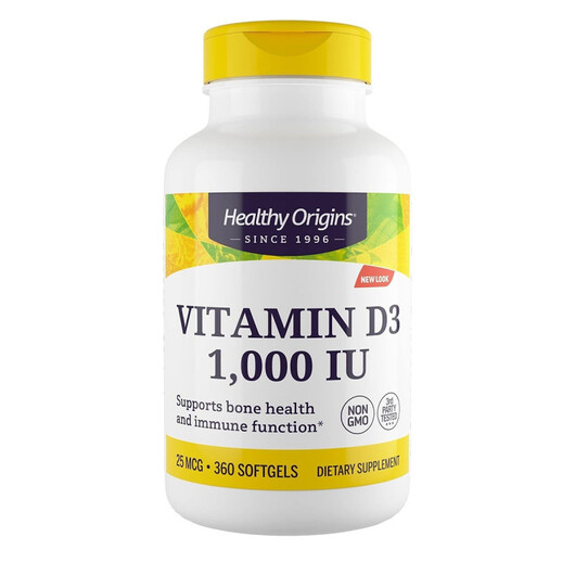 Основне фото товару Vitamin D3 Основне фото товару Healthy Origins, Vitamin D3, Вітамін D3, 360 капсул