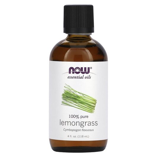 Основное фото товара NOW Foods, Эфирное масло, Pure Essential Oil Lemongrass, 118 мл