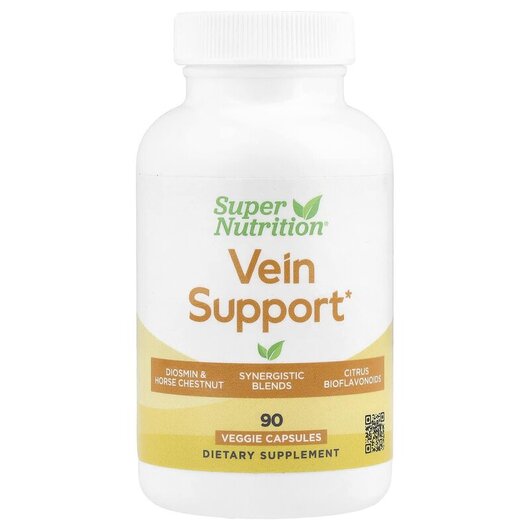 Основне фото товару Vein Support Основне фото товару Super Nutrition, Vein Support, Підтримка вен ніг, 90 капсул