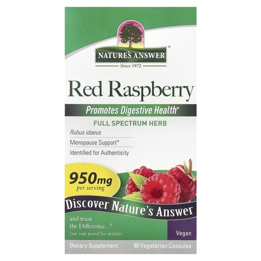 Основное фото товара Nature's Answer, Малина, Red Raspberry, 90 капсул