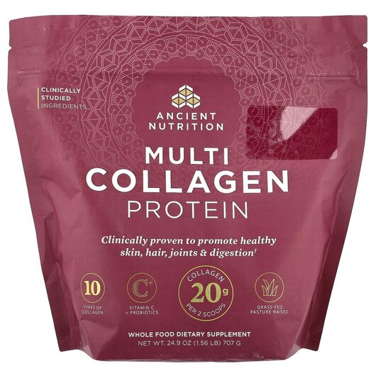 Основное фото товара Ancient Nutrition, Коллаген, Multi Collagen Protein, 707 г