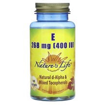 Vitamin E 268 mg 400 IU Витамин E Токоферолы Natures Life