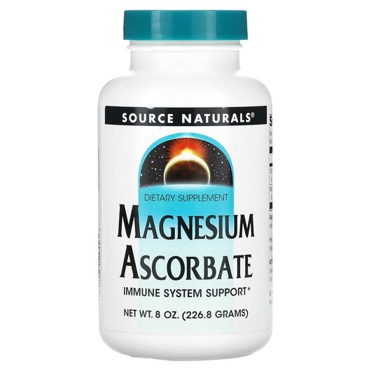 Основне фото товару Source Naturals, Magnesium Ascorbate, Магній, 226.8 г