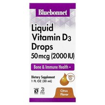 Вітамін D3 Liquid Vitamin D3 2000 IU Drops Bluebonnet Вітамін D3 Liquid Vitamin D3 2000 IU Drops Bluebonnet