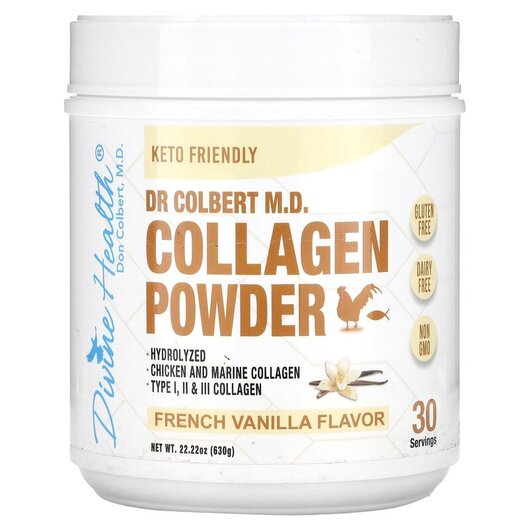 Основне фото товару Dr. Colbert M.D. Collagen Powder French Vanilla Основне фото товару Dr. Colbert M.D. Collagen Powder French Vanilla, Колаген, 630 г