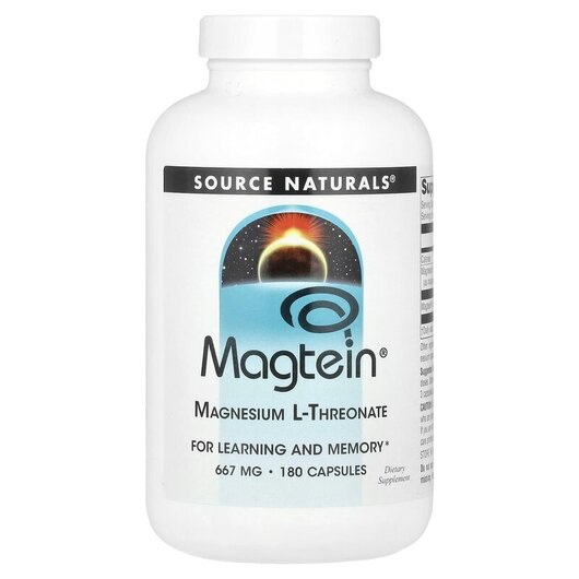 Основне фото товару Magtein Magnesium L-Threonate Основне фото товару Magtein Magnesium L-Threonate 180, L-Треоната магнію, 180 капсул