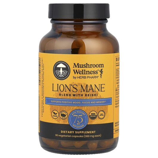 Основное фото товара Mushroom Wellness Lion's Mane Blend With, Грибы Львиная грив