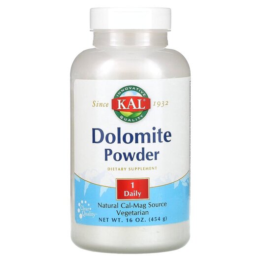Основное фото товара KAL, Кальций, Dolomite Powder, 454 г