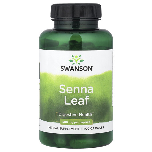 Основне фото товару Senna Leaf 500 mg Основне фото товару Swanson, Senna Leaf 500 mg, Сенна Листя, 100 капсул