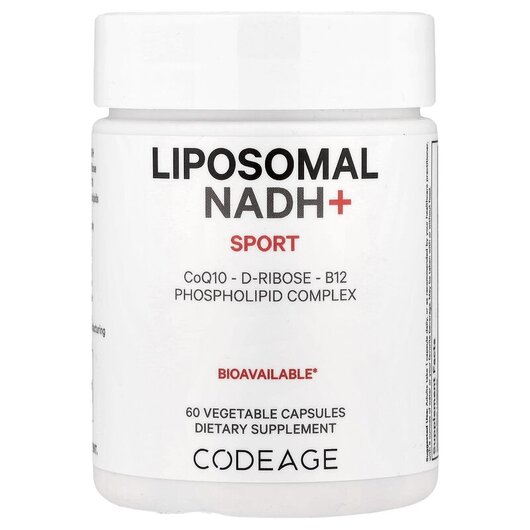 Основне фото товару CodeAge, Liposomal NADH+ Sport, НАДН, 60 капсул
