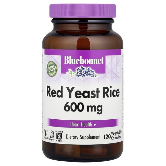 Основное фото товара Red Yeast Rice 600 mg Основное фото товара Красный рис 600 мг, Red Yeast Rice 600 mg, 120 капсул