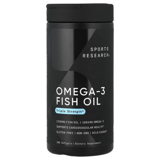 Основное фото товара Рыбий жир Омега-3, Triple Strength Omega-3 Fish Oil, 180 капсул