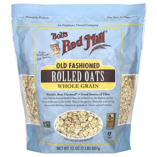Основное фото товара Old Fashioned Rolled Oats Whole Grain Основное фото товара Bob's Red Mill, Овес, Old Fashioned Rolled Oats Whole Grain,