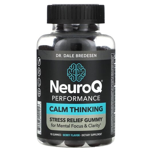 Основное фото товара NeuroQ Performance Calm Thinking Berry Основное фото товара Поддержка стресса, NeuroQ Performance Calm Thinking Berry, 90 таб