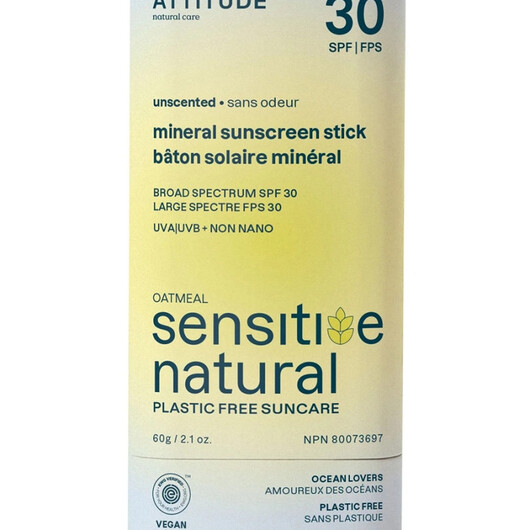 Основне фото товару Sensitive Natural Mineral Sunscreen Stick SPF Основне фото товару Sensitive Natural Mineral Sunscreen Stick SPF, Сонцезахисний засі