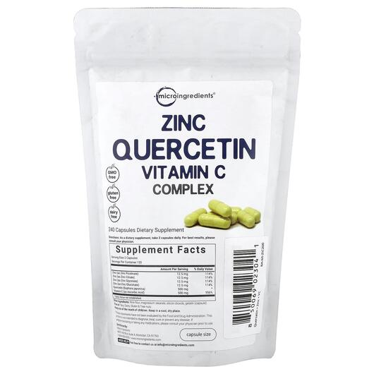 Основное фото товара Zinc Quercetin Vitamin C Complex Основное фото товара Кверцетин, Zinc Quercetin Vitamin C Complex, 240 капсул
