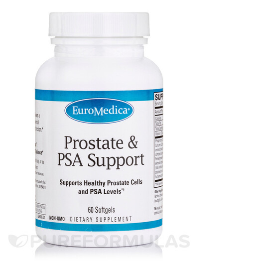 Основне фото товару EuroMedica, Prostate & PSA Support, Підтримка простати, 60 ка