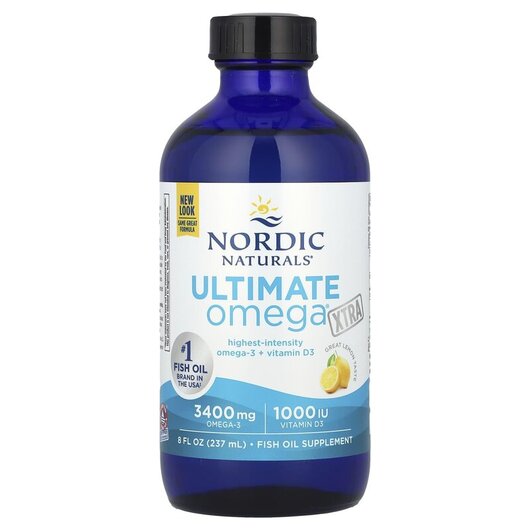 Основное фото товара Ultimate Omega Xtra Lemon Основное фото товара Nordic Naturals, Ультимейт Омега, Ultimate Omega Xtra, 237 мл