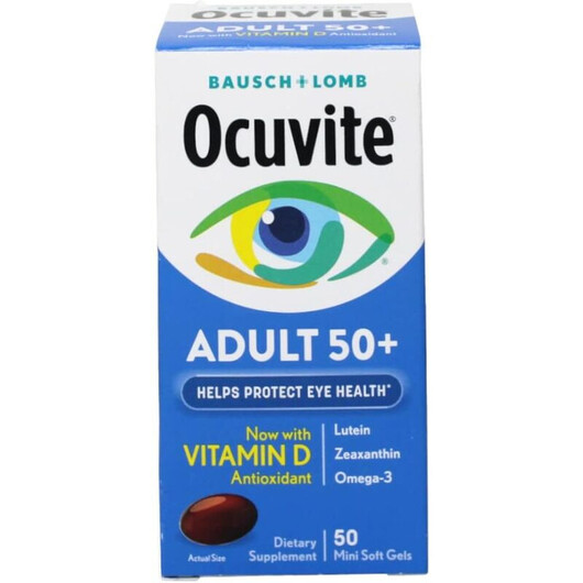 Основне фото товару Ocuvite Adult 50+ Основне фото товару Bausch + Lomb, Ocuvite Adult 50+, Підтримка здоров'я зору, 5
