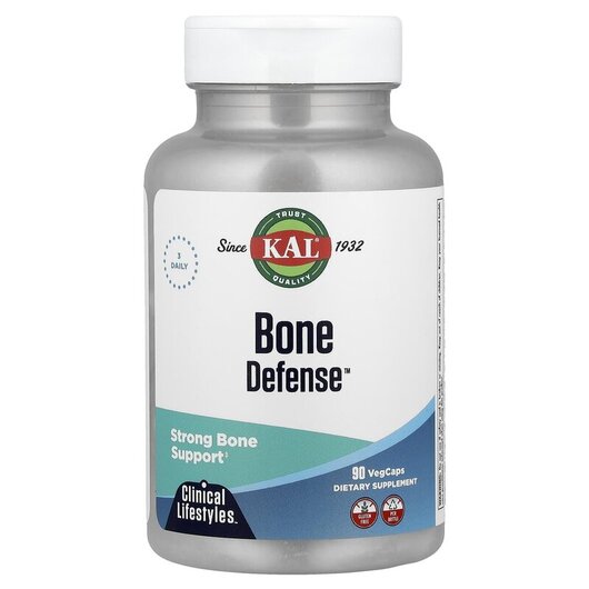 Основне фото товару Bone Defense Основне фото товару KAL, Bone Defense, Укріплення кісток, 90 капсул