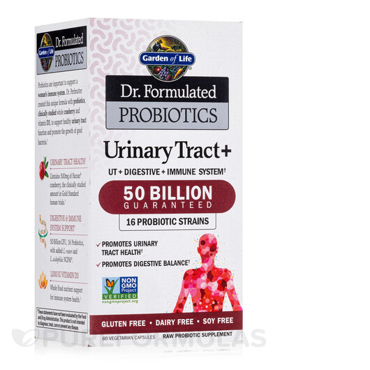 Основное фото товара Dr. Formulated Probiotics Urinary Tract+ Основное фото товара Пробиотики, Dr. Formulated Probiotics Urinary Tract+, 60 капсул