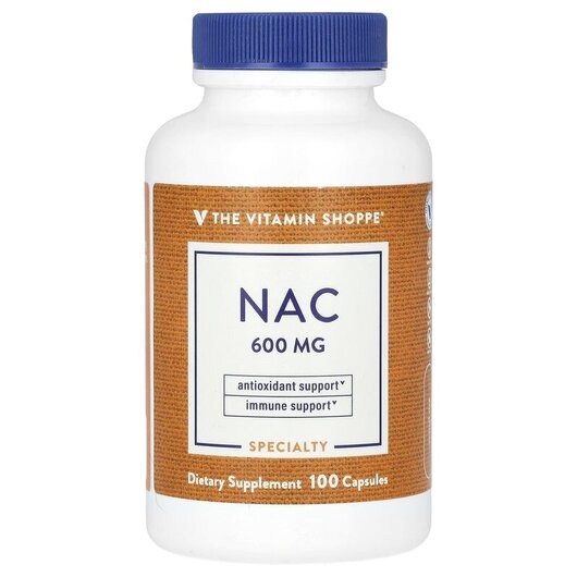 Основне фото товару NAC 600 mg Основне фото товару TheVitaminShoppe, NAC 600 mg, N-ацетилцистеїн, 100 капсул