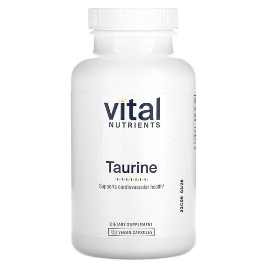 Основное фото товара Taurine 1000 mg Основное фото товара Vital Nutrients, L-Таурин, Taurine 1000 mg, 120 капсул
