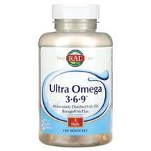 Ultra Omega 3-6-9 Омега 3 6 9 KAL 100 капсул Ultra Omega 3-6-9 Омега 3 6 9 KAL 100 капсул