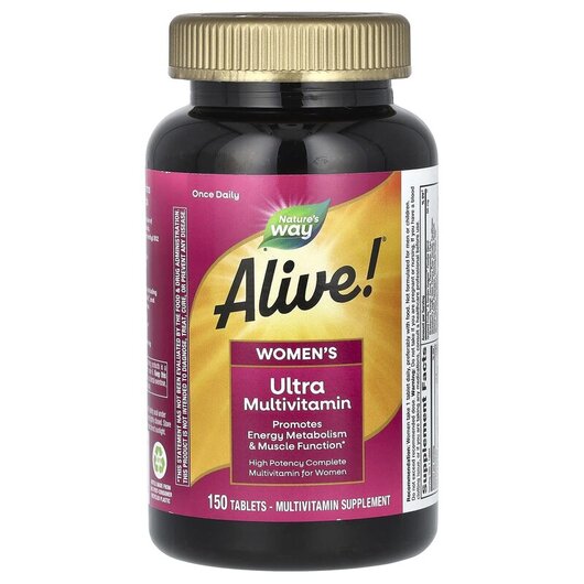 Основне фото товару Alive! Women's Ultra Multivitamin, Мультивітаміни, 150 табле