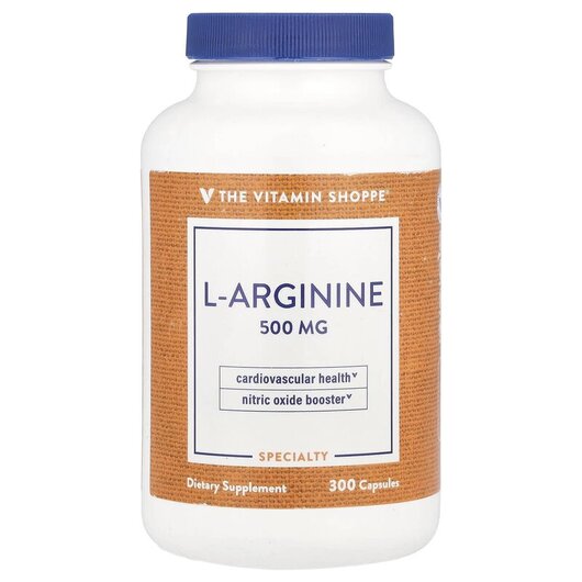 Основное фото товара L-Arginine 500 mg Основное фото товара TheVitaminShoppe, L-Аргинин, L-Arginine 500 mg, 300 капсул