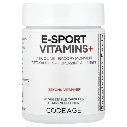 Основное фото товара E-Sport Vitamins+ Основное фото товара CodeAge, Витамины, E-Sport Vitamins+, 90 капсул