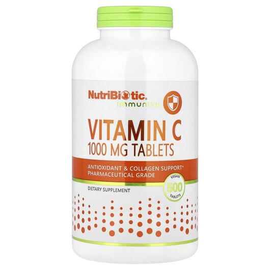 Основное фото товара NutriBiotic, Витамин С 1000 мг, Vitamin C 1000 mg, 500 таблеток