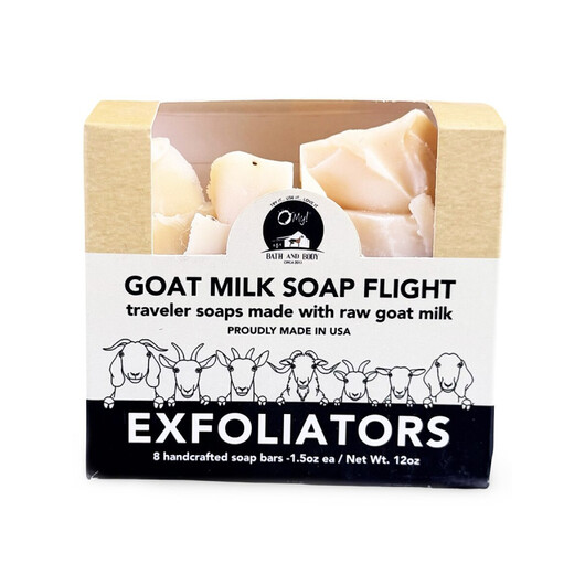 Основное фото товара Goat Milk Soap Flight Traveler Box - ExfoGoat Milk Tattoo Balm - Unscentedliators Основное фото товара Goat Milk Soap Flight Traveler Box - ExfoGoat Milk Tattoo, Мыло,
