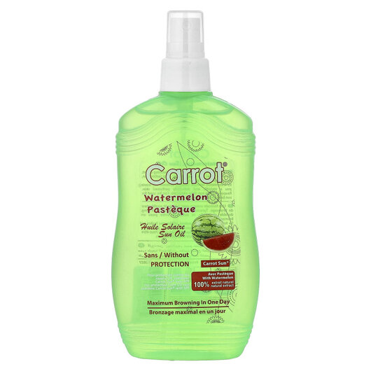 Основне фото товару Sun Oil Watermelon Основне фото товару Carrot Sun, Sun Oil Watermelon, Олія для засмаги, 200 мл