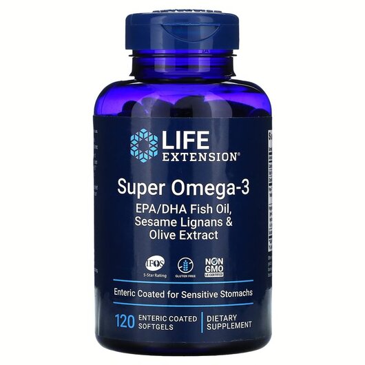 Основне фото товару Omega Foundations Super Omega-3 Основне фото товару Omega Foundations Super Omega-3, Риб'ячий жир Омега-3, 120 к