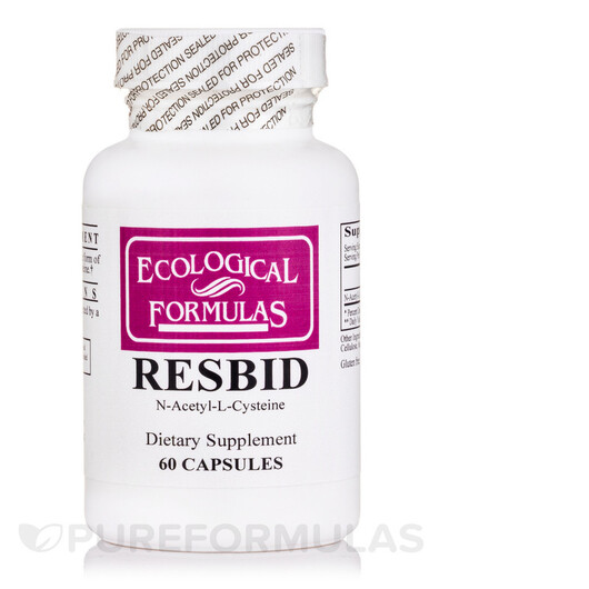 Основное фото товара N-ацетилцистеин, RESBID N-Acety-L-Cysteine, 60 капсул