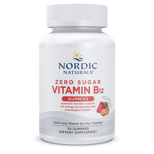 Основное фото товара Zero Sugar Vitamin B12 Gummies Passion Fruit Guava Flavor Основное фото товара Zero Sugar Vitamin B12 Gummies Passion, Витамин B12 Кобаламин, 30