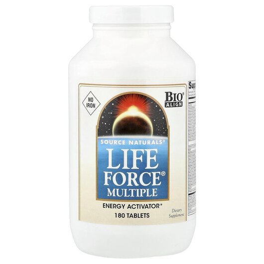 Основное фото товара Life Force Multiple No Iron Основное фото товара Source Naturals, Железо, Life Force Multiple No Iron 180, 180 таб