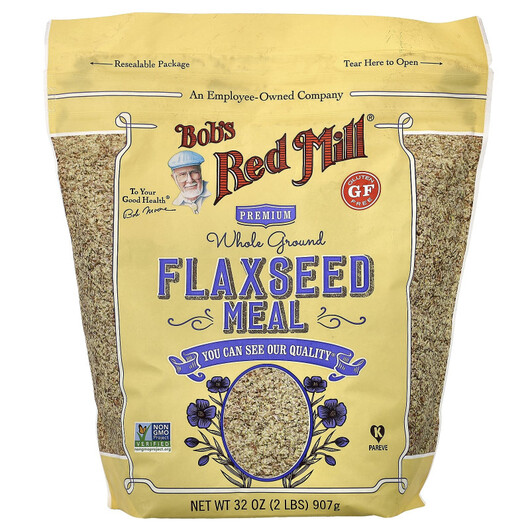 Основне фото товару Bob's Red Mill, Flaxseed Meal Whole Ground, Льон, 907 г