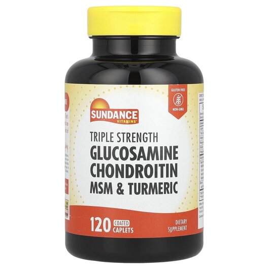 Основне фото товару Triple Strength Glucosamine Chondroitin MSM & Turmeric Основне фото товару Triple Strength Glucosamine Chondroitin, Глюкозамін Хондроітин, 1